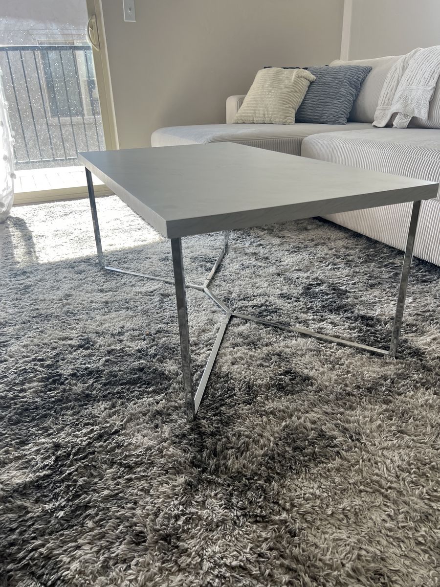 White marble style coffee table