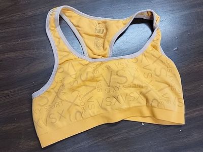 VSX Sexy Sport Large Yellow Sports Bra with Criss-Cross Back - Perfect for Your Workout