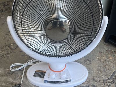 Oscillating Parabolic Heater - White, Adjustable Heat Settings, Wide Oscillation for Even Heating
