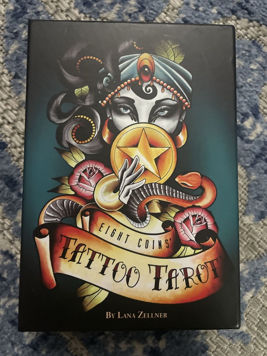 Eight Coins' Tattoo Tarot Deck & Book Set by Lana Zellner - U.S. Games Systems