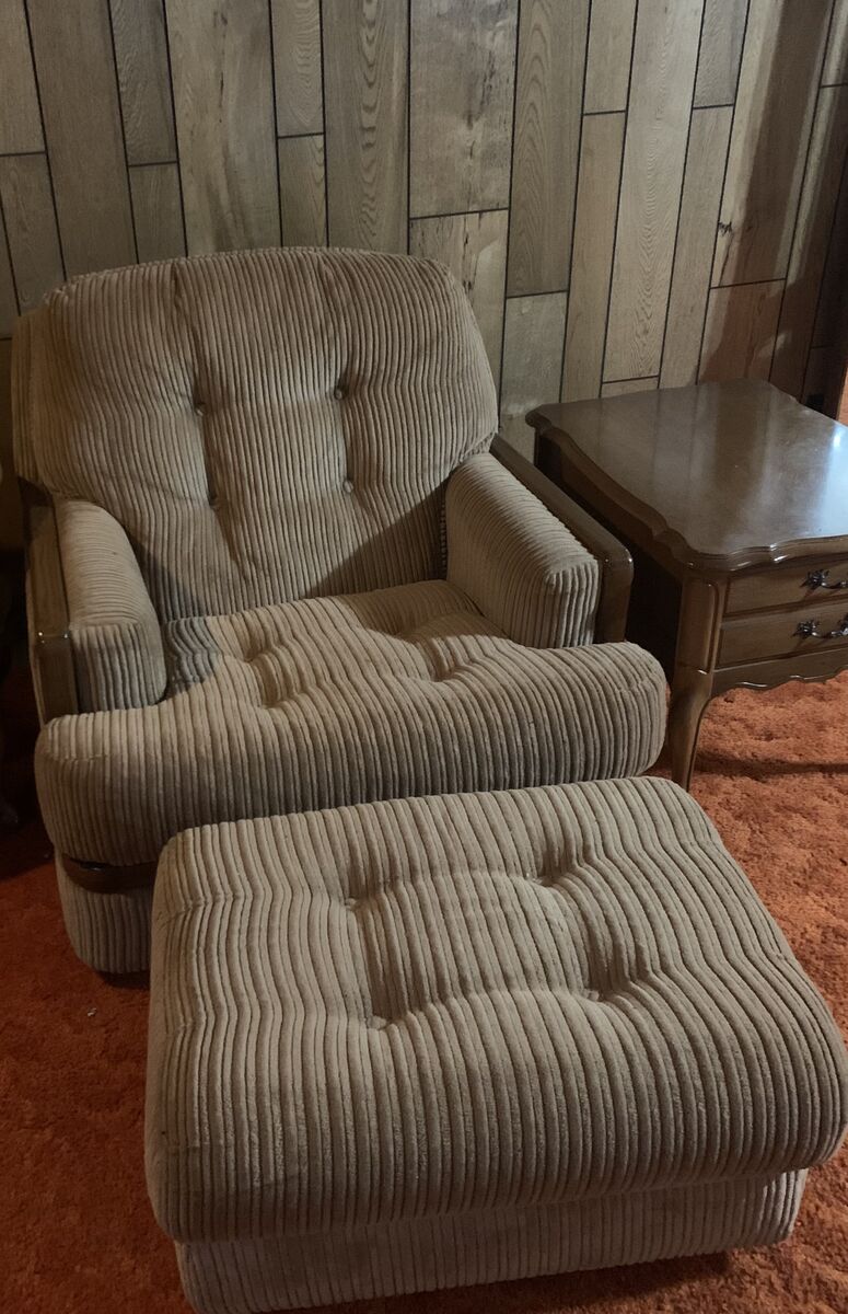Chair and matching ottoman