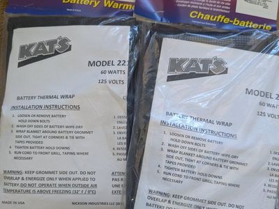 2 Kat's Heaters Model 22100 60W 125V Battery Thermal Wrap Warmer (2-Pack)