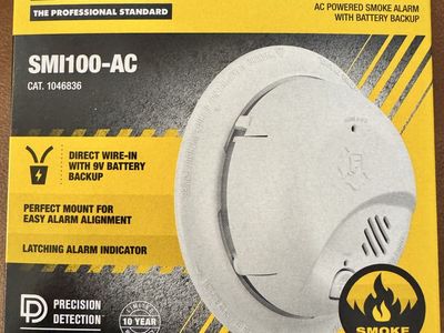 4pack BRK SMI100-AC Hardwire Smoke Alarm with 9V Battery Backup & Precision Detection