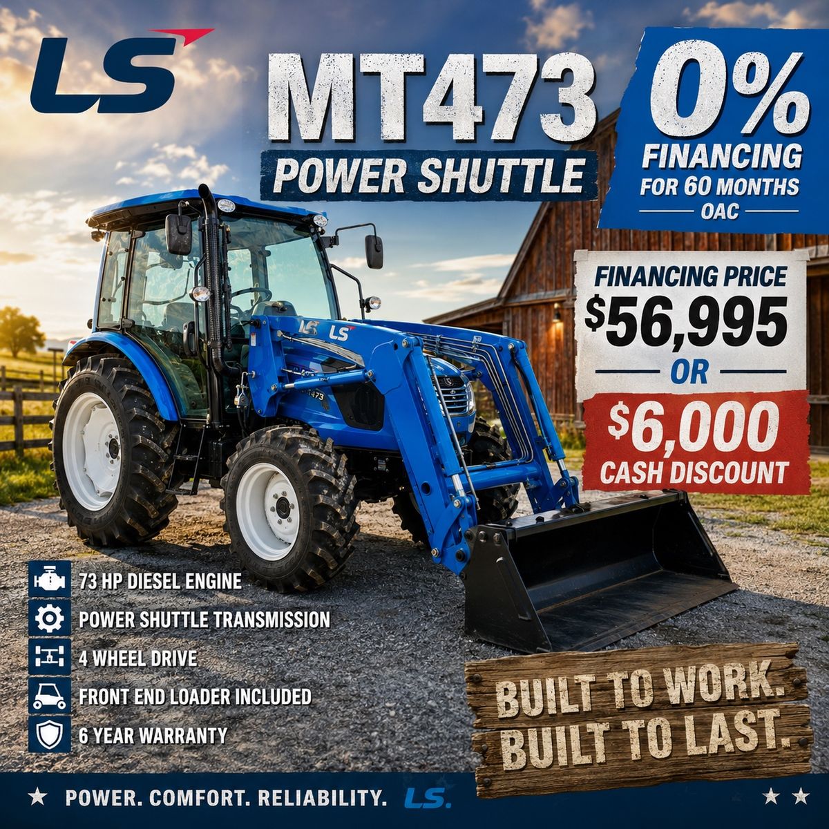 LS MT473CPS Tractor and Loader