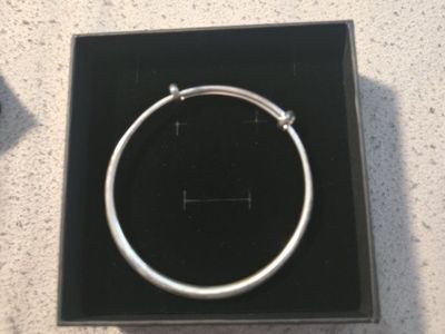925 Sterling Silver Adjustable Bangle