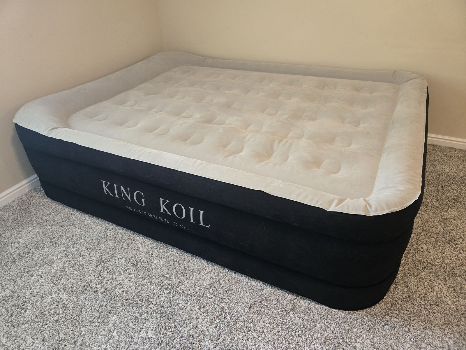 King Koil Queen Size Air Mattress with Built-in Pump & Headboard
