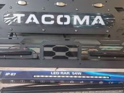 NEW Stealth Laser iron Grill Grille for Tacoma Third Gen 2016 - 2023, black ,1 Pc,Incl LEDs