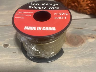 Low Voltage Primary Wire 22AWG 100FT Copper Clad Aluminum
