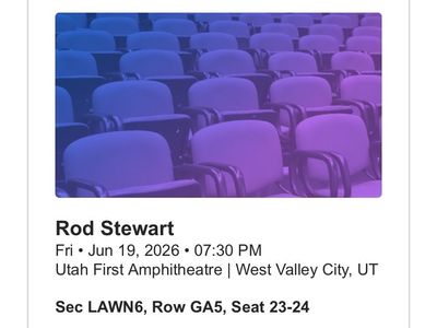 Rod Stewart Concert Tickets - Utah First Amphitheatre - June 19, 2026