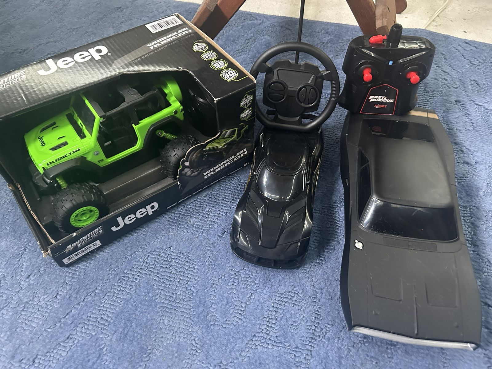 Lot of 3 Remote Control Cars – 2 Tested Working + 1 Boxed Jeep