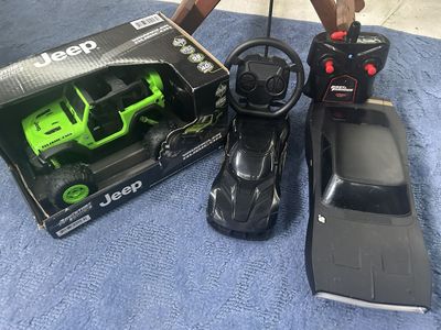 Lot of 3 Remote Control Cars – 2 Tested Working + 1 Boxed Jeep