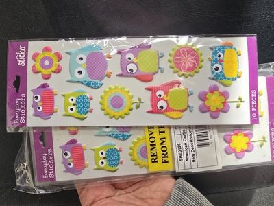 stickers and scrapbooking paper