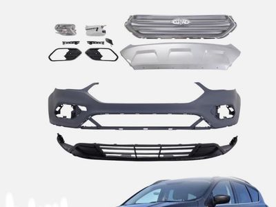 For Ford Escape 2017-2019 Primed Bumper Cover Set Fog Lamp GJ5Z-17757-APTM New
