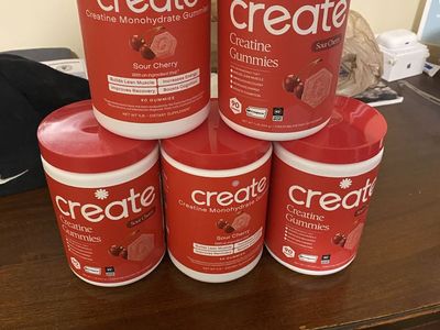 Create Creatine Monohydrate Gummies - Sour Cherry 1 lb (90 Gummies) - Lot of 5