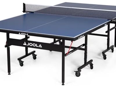 JOOLA Inside Professional MDF Indoor Ping Pong Table with Quick Clamp Table Tennis Net and Post Set - 10 Minute Easy Assembly