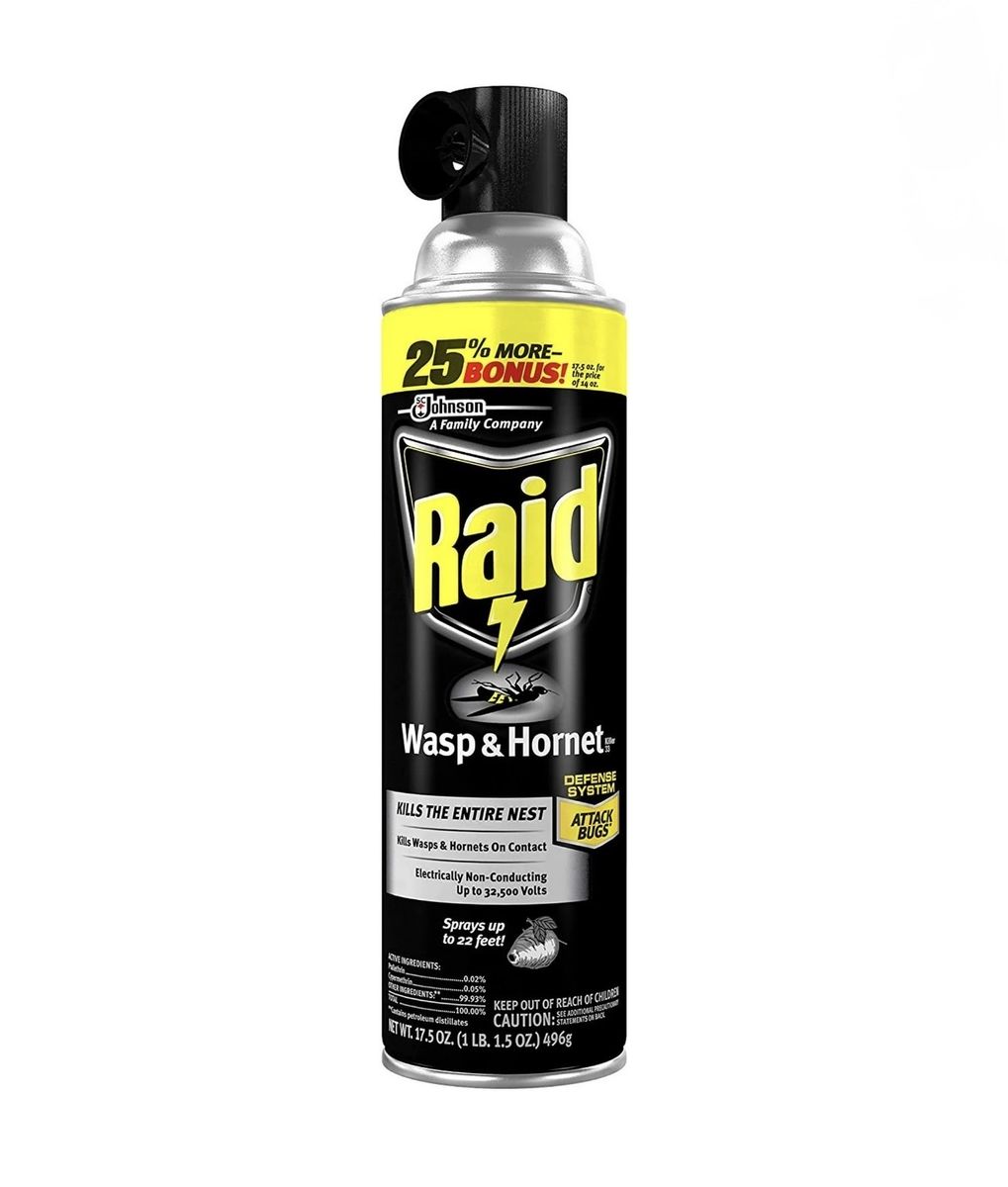 Raid Wasp Hornet Spray 17.5 Ounce 3 Pack