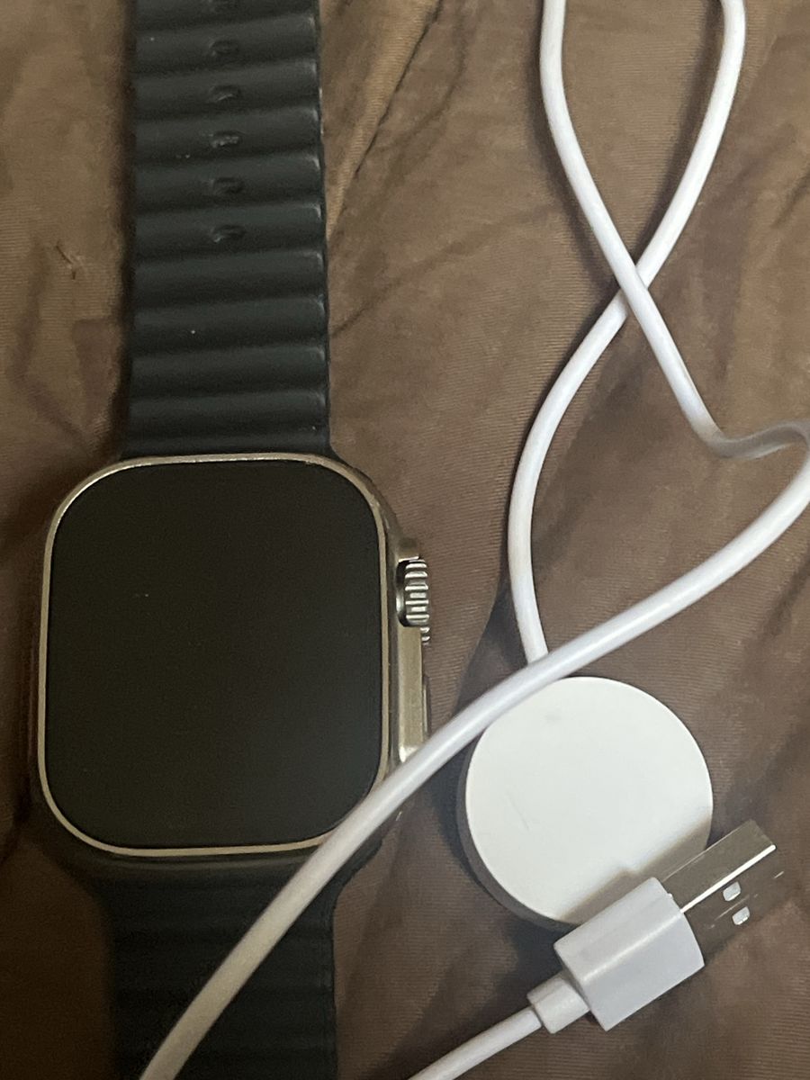 Apple Watch Ultra 3 (49mm Titanium Case) with Black Rubber Band - Worn Once, 100% Battery Health