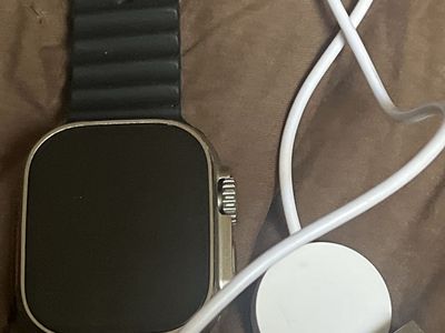Apple Watch Ultra 3 (49mm Titanium Case) with Black Rubber Band - Worn Once, 100% Battery Health
