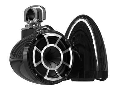 REV 8 B V2 | Gloss Black and Gloss White Revolution Series 8-inch Tower Speakers