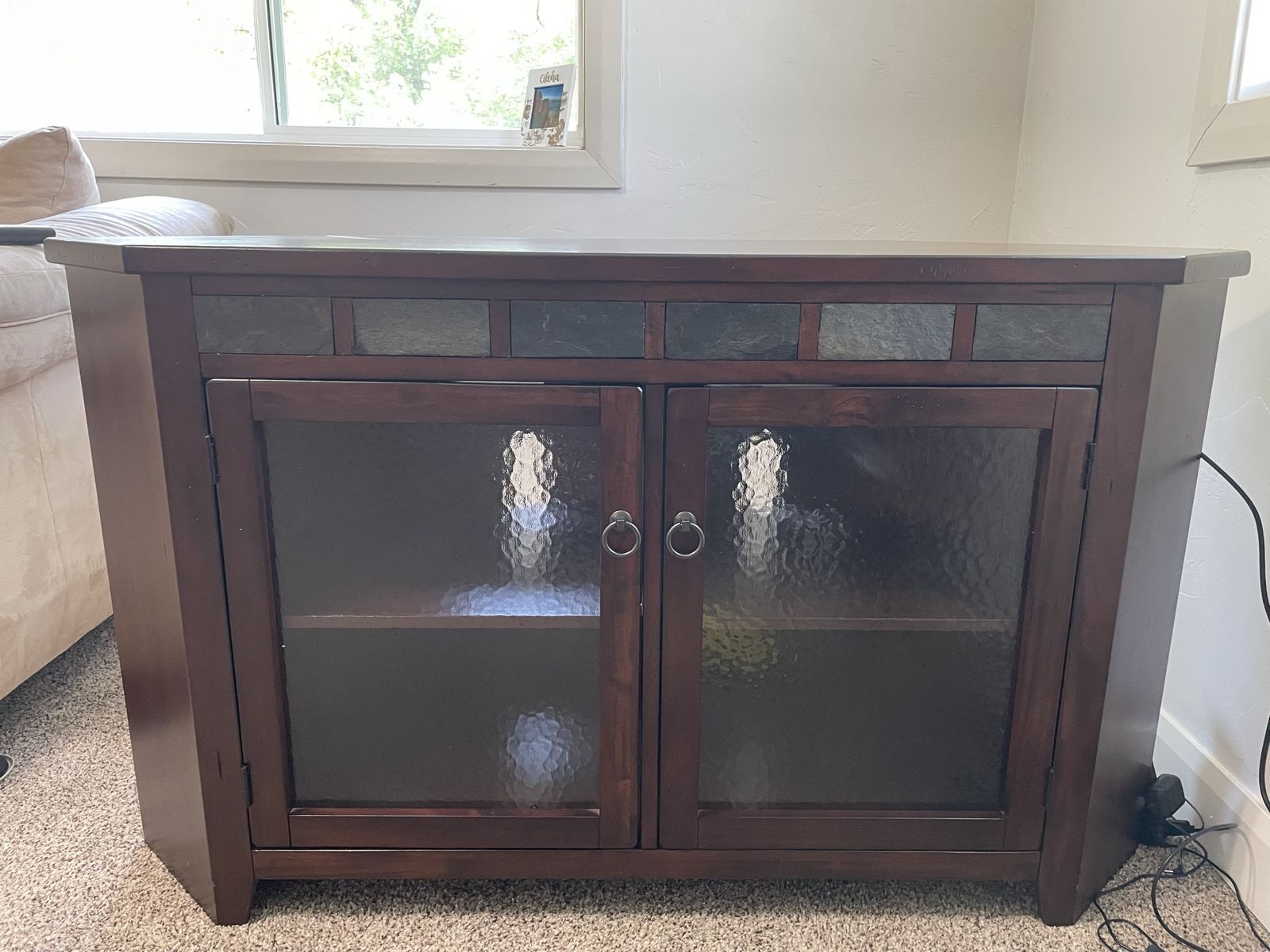 Corner entertainment center