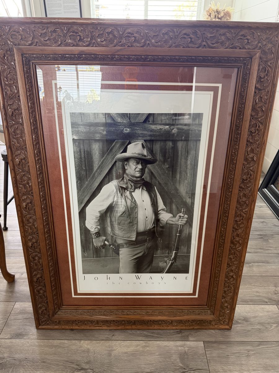 John Wayne framed art