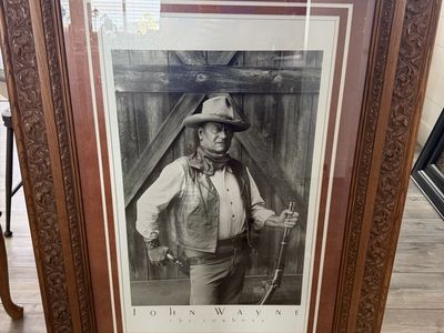 John Wayne framed art