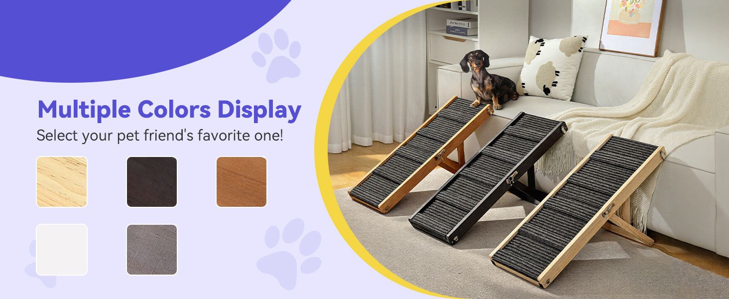 New in box Pawaboo 4-Height Adjustable Pet Ramp for Dogs - New in Box - Easy Access & Portable