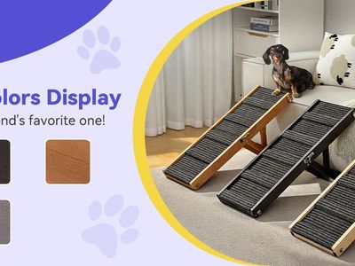 New in box Pawaboo 4-Height Adjustable Pet Ramp for Dogs - New in Box - Easy Access & Portable