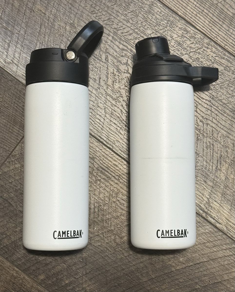 CAMELBAK Insulated Water Bottles - White (Pair) 20oz each two types lids