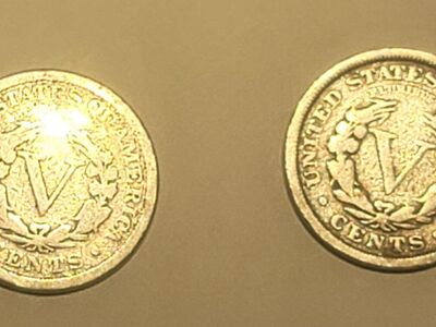 2 Liberty V nickels