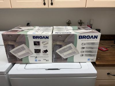 2 new Broan 80 cfm bathroom fans