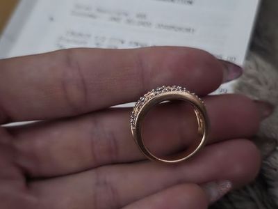 Fred Meyer Jewelers 10K Rose Gold Ring 1/2 CTW Diamonds Size 7.5