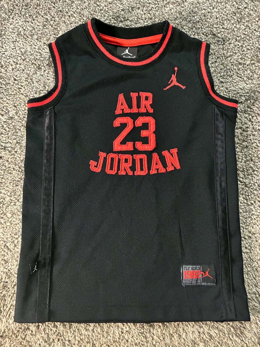 Vintage Air Jordan Mesh Youth kids 5-6 basketball jersey black micheal jordan#23