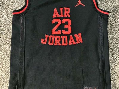 Vintage Air Jordan Mesh Youth kids 5-6 basketball jersey black micheal jordan#23