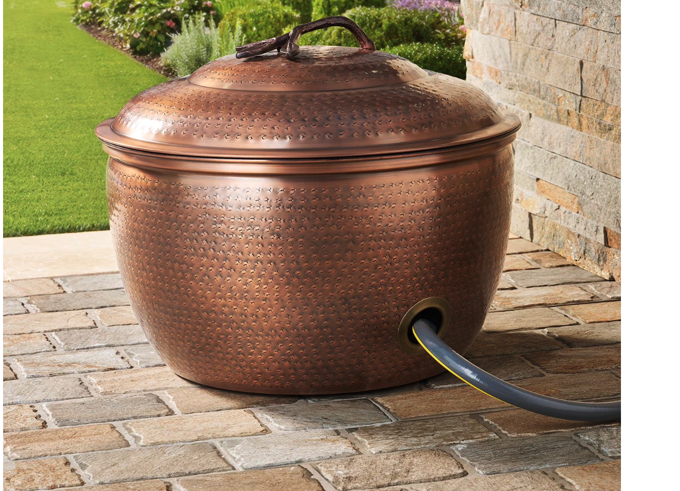 New Metal Hose Storage Pot with Drainage Holes