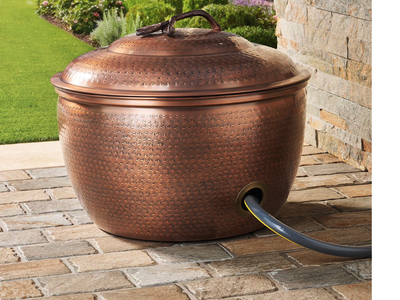 New Metal Hose Storage Pot with Drainage Holes