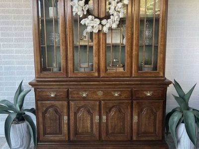 Solid wood hutch