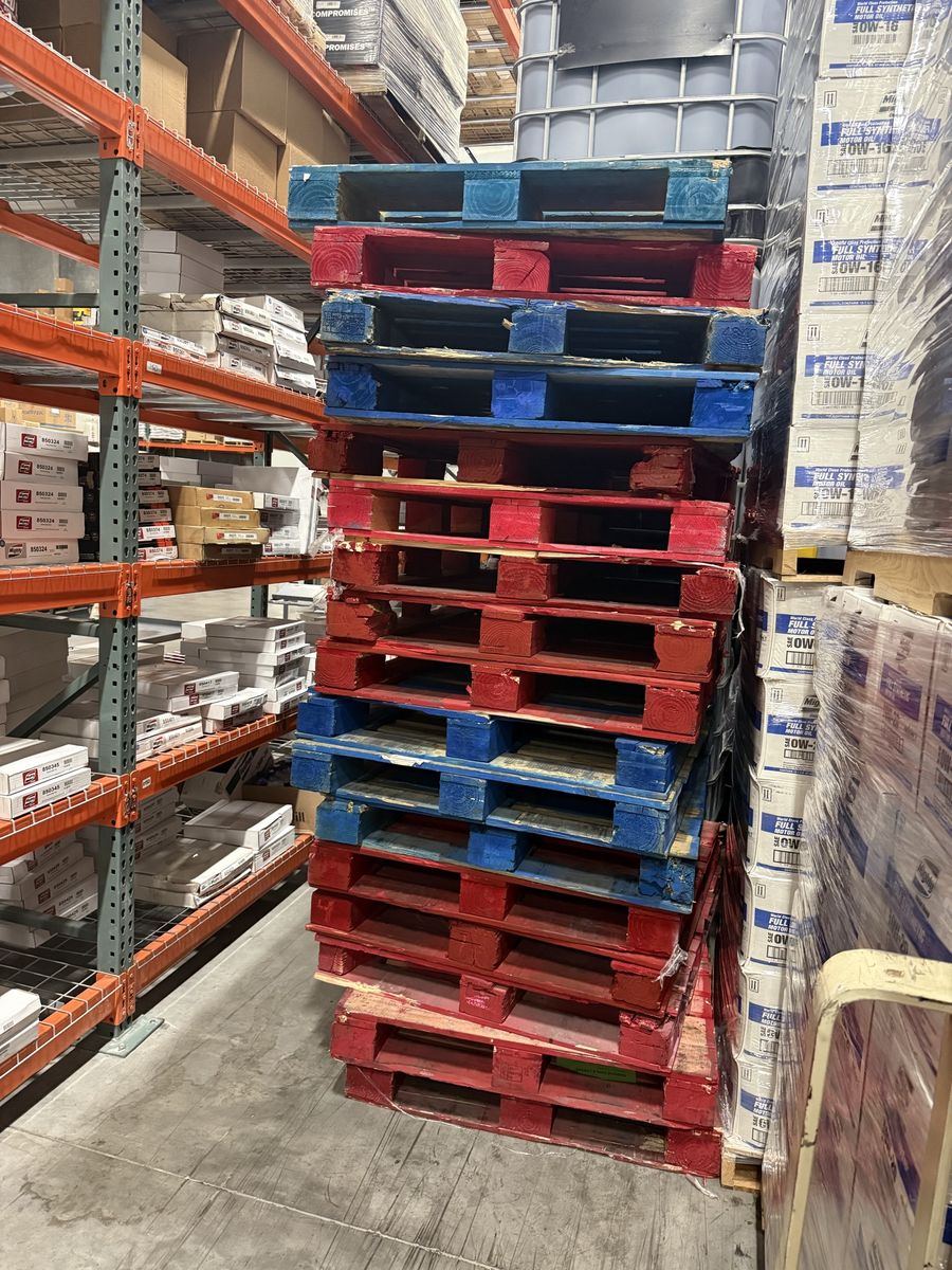 Heavy duty wood pallets 