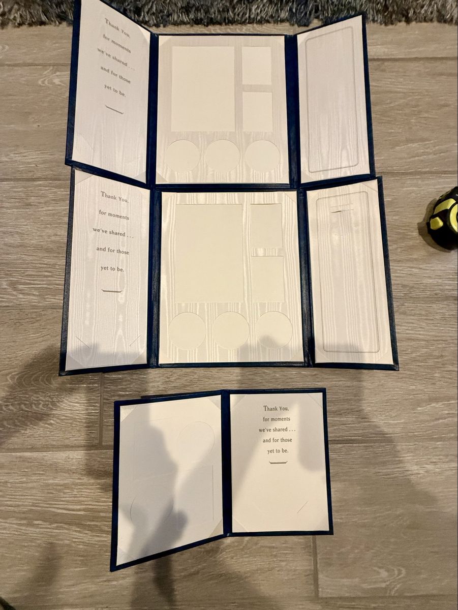 Graduation Blue Multifold Photo and Display Folders, Set of Three