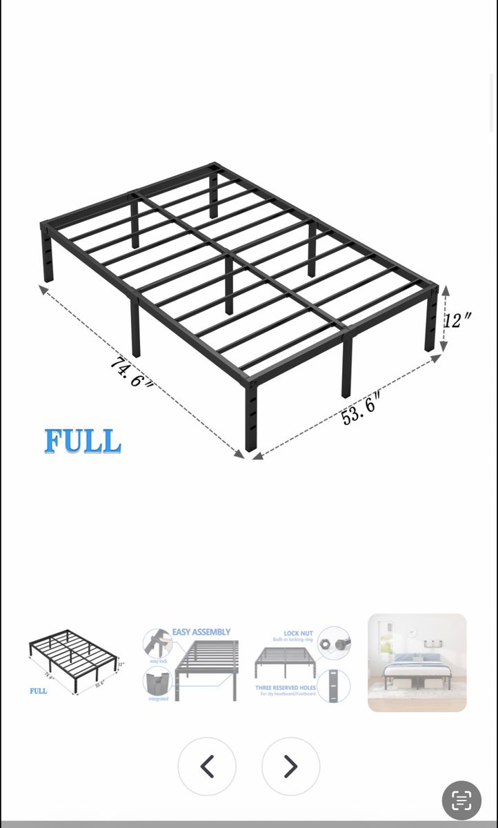 Full size metal frame