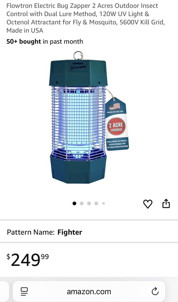 NEW!! 2 Acres Electric Bug Zapper