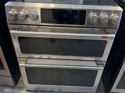 Like New Café 6.7 cu. ft. Electric Slide-In Double Oven Range featuring Convection and WiFi connectivity