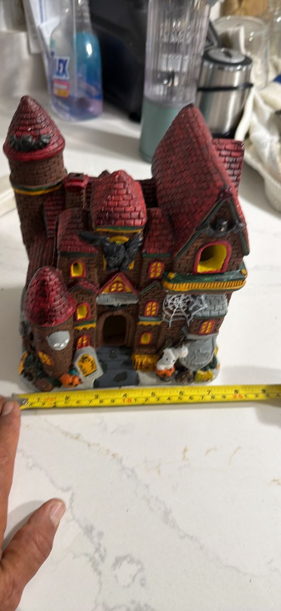 Spooky Town Halloween Haunted House Ceramic Decoration