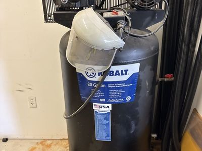 Kobalt 80 Gallon Cast Iron Air Compressor - 17.3 SCFM @ 40 PSI, 155 Max PSI