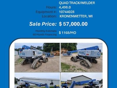 Boom Genie S65 Track machine 2018 w 4498 hrs in Wisconsin