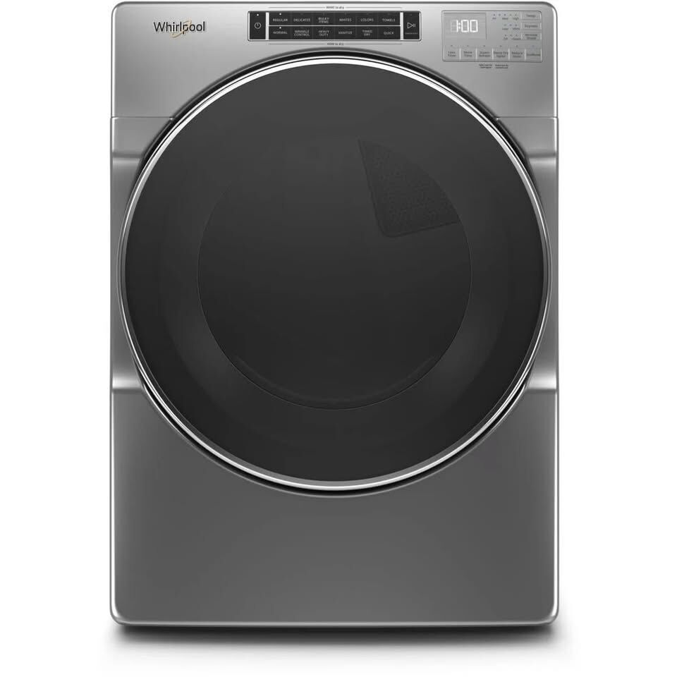 Whirlpool WGD8620HC 27in Gas Dryer with 7.4 Cu. Ft. Capacity, in Chrome Shadow, Sealed Brand New!