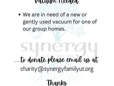 Vacuum Needed -Synergy Family Foundation