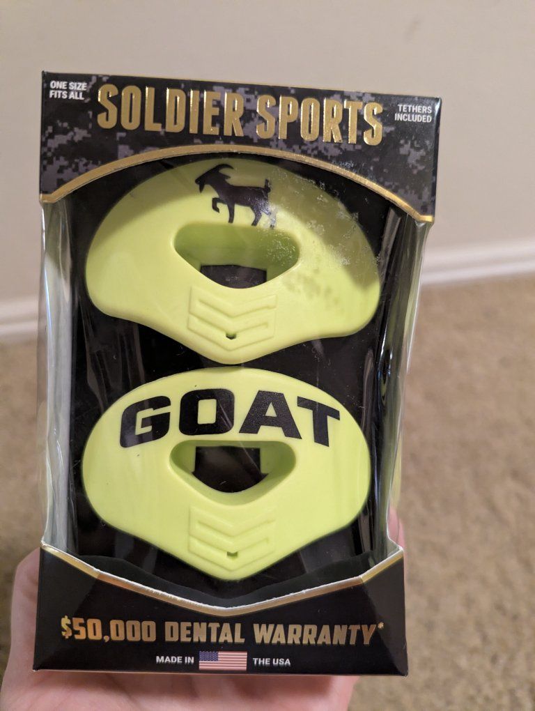 Soldier Sports Elite Air GOAT Mouthguard One Size Fits All Neon Yellow New