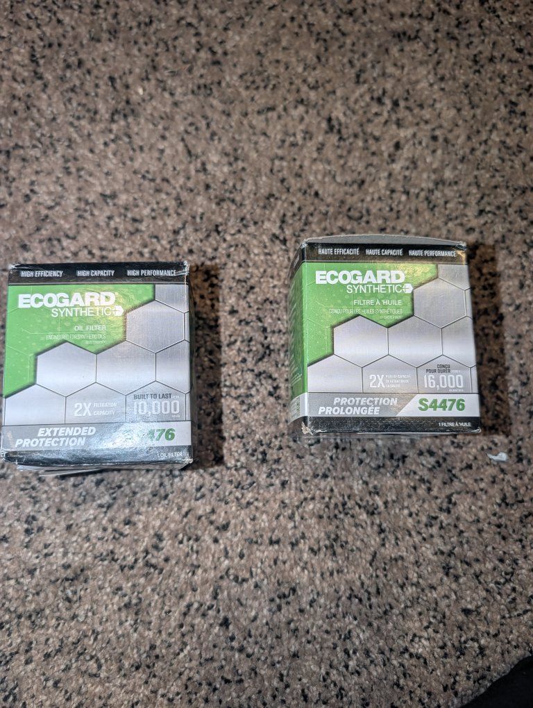 ECOGARD Synthetic S4476 Oil Filter - Extended Protection, High Efficiency (2-Pack)