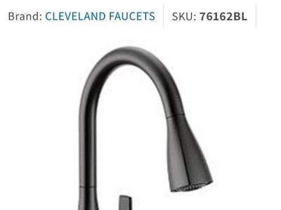 Cleveland Faucets 76162BL Single Handle Pull-Down Kitchen Faucet - Matte Black
